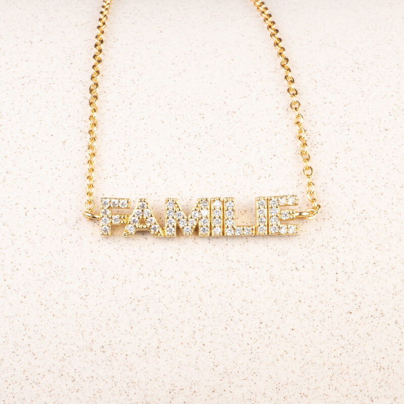 Forgyldt Familie-armbånd med sten