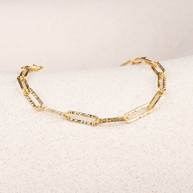 Forgyldt rustikt armbånd