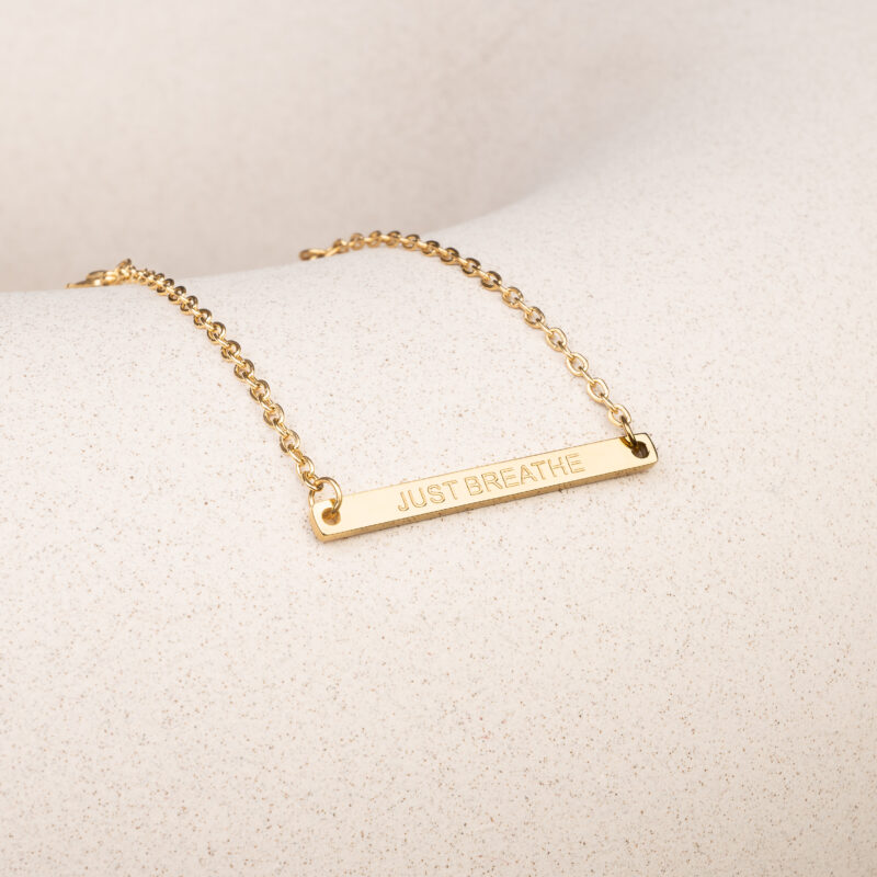JUST BREATHE forgyldt armbånd