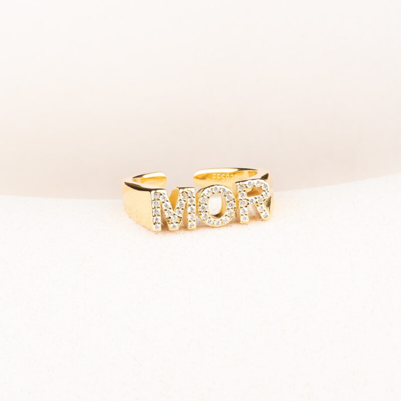 Forgyldt MOR-ring med similisten