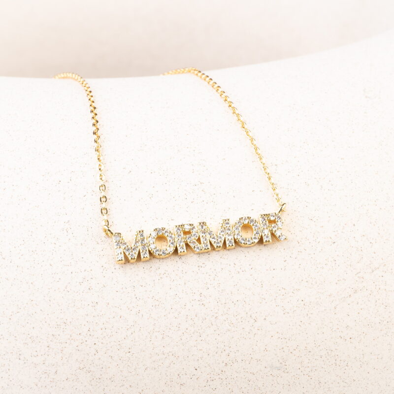 Forgyldt MORMOR-halskæde