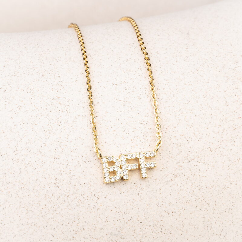 Forgyldt BFF-halskæde