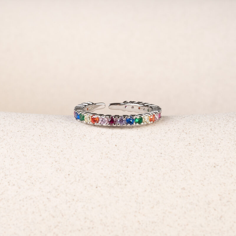 Fingerring, sølv - Colorstorm