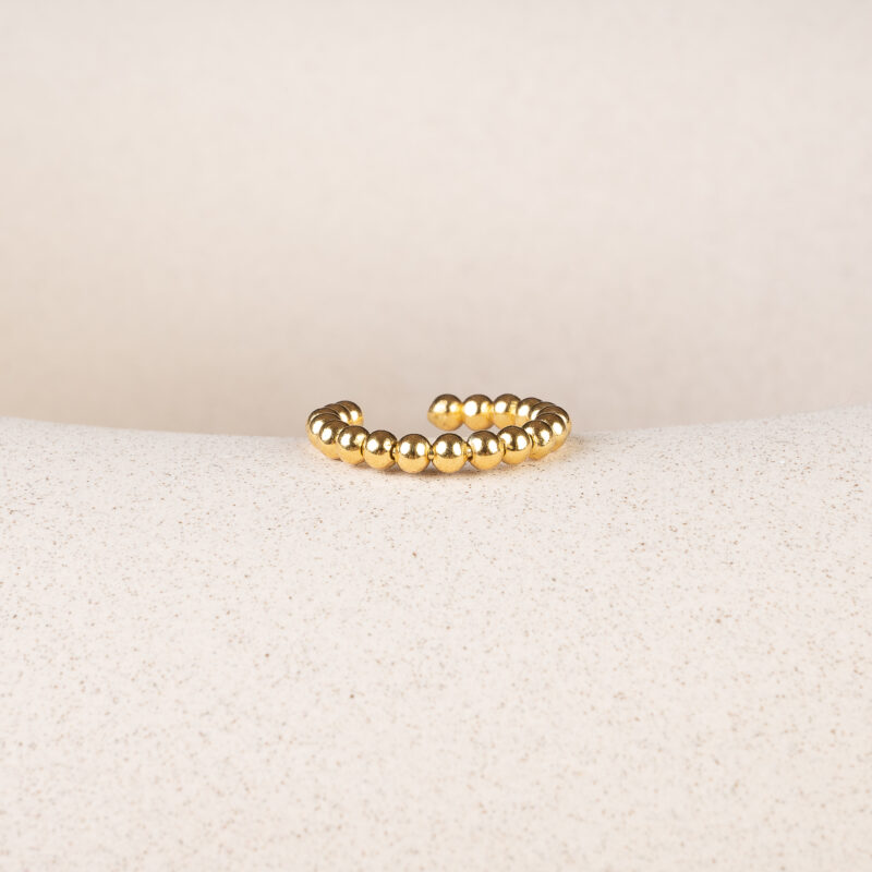 Fingerring, forgyldt sølv